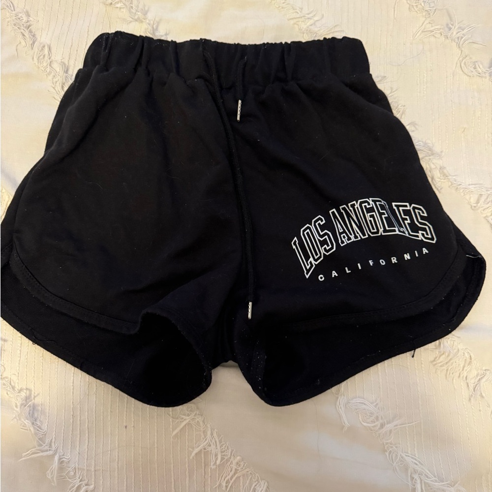 Black Shorts with Los Angeles Design
